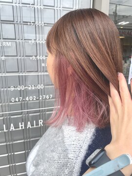 テーラヘアー 成田店(TELA HAIR) やわらかピンクインナー