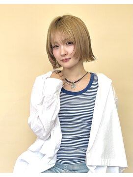 エルマノ 仙川(L mano) 大人ショートハイライト髪質改善キッズカット前髪30代40代