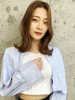 ハローバイシー 仙台(Hello by Sea)&nbsp;切りっぱなしボブ×ブリーチなしピンクブラウン[仙台]