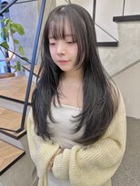 ミリ(mm)&nbsp;レイヤーカット オリーブベージュ カラー 韓国 髪質改善 仙台