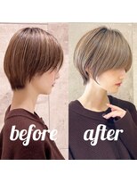 グランド(GRAND) ショートボブ髪型30代40代50代前髪あり前髪無し面長丸顔【西村ss