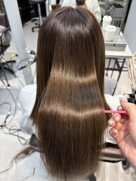 シェノン 梅田(CHAINON) 酸性縮毛矯正/チェリーレッド/ブリーチなしカラー