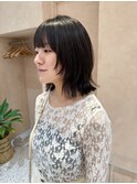 【晴音】ボブウルフ/グレーブラック/ボブ/20代