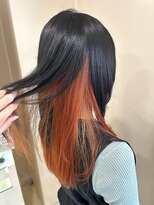 アズール 草加(azule)&nbsp;インナーカラー　イヤリングカラー　オレンジ