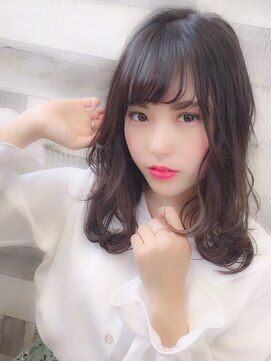 リープアルケー ヘアアンドヘッドスパ 錦糸町北口店(leap arche Hair&head spa) アンブレラカラー/こなれミディ/ウェーブパーマ/前髪/錦糸町