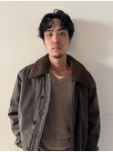 メンズショートニュアンスパーマシャドウパーマバーバー