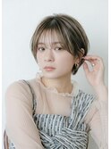 シアーベージュ×シースルー大人ショート