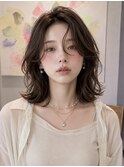 巻き髪風デジタルパーマくびれミディアムパーマくびれボブパーマ