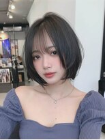 ロッソ 大橋店(Rosso) 暗髪のコンパクトな丸みボブ【大橋】