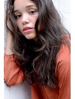 ミラバイグリーン(Mira by green)&nbsp;wavy グレージュ　無造作 long