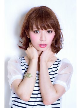 エス 西梅田(es) 透け感ジグザグバングショートで可愛く素敵に_小顔ヘア