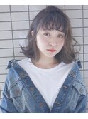 【tela】チャコールグレージュ・スイングボブ【溝の口】