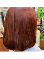 ヘアー イズム アンズー(HAIR ISM ANZU)&nbsp;ボブ×暖色