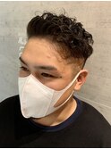 アップバングパーマ