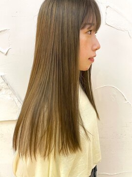 オッジ 西新店(Oggi) 髪質改善　ストレート　ベージュカラー　ワイドバング