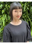ボブ/ロブ/切りっぱなし/前髪/顔周りカット/銀座一丁目