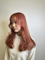 リノショアーズ 元町店(RINOSHORES)&nbsp;ピンクオレンジ韓国風美人大人可愛いロングレイヤー