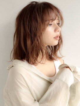 アンドレイ 表参道(andrey) デザインカラー/レイヤーカット/ウェットヘア/オリーブベージュ