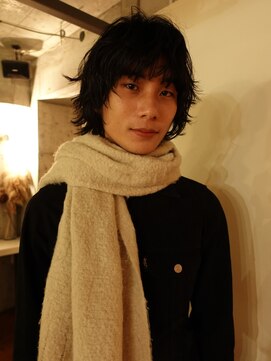 ノラジャーニー(NORA Journey) メンズボブウルフメンズミディアムレイヤーカットメンズウルフ