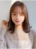 前髪 ウェーブミディアム メルティーカラー 似合わせカット"