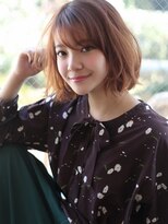 マイラ 銀座(myla) ミニウルフホワイトグレージュデジタルパーマチェリーブラウン