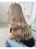 ホワイトベージュ×髪質改善トリートメント×ブリーチ