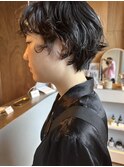 くせ毛っぽくパーマ