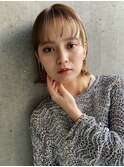 グレーベージュフレンチカジュアルちぴバングことりベージュ銀座