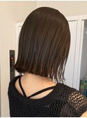 20代30代切りっぱなしボブ/縮毛矯正/切りっぱなし/ヘイリーボブ