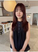 ロングレイヤー/ローズピンクカラー