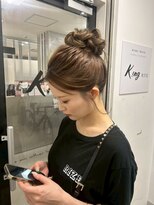 キング 心斎橋店(K!ng)&nbsp;ハイライトカラーミルクティーベージュレイヤーカット