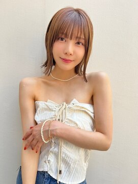 ケイト(kate) 【kate 大宮】ミルクティーベージュ×切りっぱなしミディ