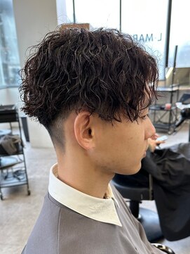 エルマーク 梅田(L-MARK) 波巻きスパイラル/men's/ツイストスパイラル/メンズパーマ/学割