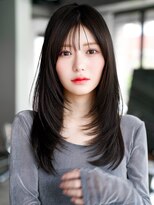 レノラ 本町(LENORA) ☆大人ガーリーダークアッシュミディアムレイヤーカット韓国ヘア