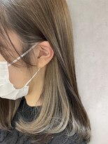 ファイン 美容室 深川店(FINE)&nbsp;20代30代40代大人インナーカラー耳掛け切りっぱなし大人ボブ