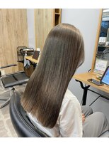 カノエ(canoe)&nbsp;オリーブグレージュレイヤーカット顔周りレイヤー20代西新大濠】