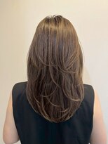 ムード(MOOD,)&nbsp;イメチェン/ピンクベージュ/アンブレラカラー/前髪/銀座駅