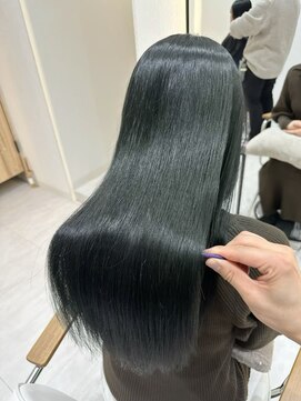 ジーナ 吉塚(Zina) ダークオリーブブラウン×髪質改善【福田れん】博多 吉塚 美容室