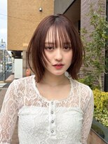 パルス ヨコハマ(PULSE yokohama)&nbsp;外ハネパツっと切りっぱなしレイヤーボブタッセルボブ丸顔面長