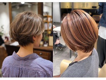 ノーブル 白金台店(Noble by PROGRESS)の写真/「魅せる」グレイカラーで艶々の美しい髪へ[白金台/ヘッドスパ/白髪ぼかし/白髪染め/ハイライト]