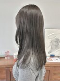 ブリーチなしカラー暗め透明感グレージュ夏カラー秋カラー