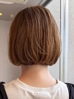 トップヘアーヒルズ 安城(TOP HAIR HILLS)&nbsp;安城丸みショートカットミニボブアプリコットブラウン20代30代