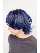 エイト 池袋店(EIGHT ikebukuro)&nbsp;【EIGHT 池袋】ネイビーブルー×マッシュウルフ