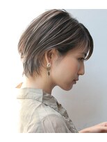 トルネード(TORNADO)&nbsp;外国人風パーマハイライトショートボブ  グレージュ