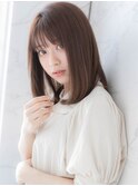 【ROMA銀座】好感度UPマロンベージュ/小顔ミストバングロブヘア