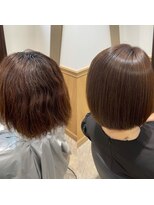 ブローテ ヘアアンドメイク(brote hair&make)&nbsp;「髪にドラマを。」縮毛矯正　ナチュラルボブ@竹下