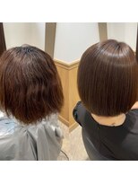 ブローテ ヘアアンドメイク(brote hair&make) 「髪にドラマを。」縮毛矯正　ナチュラルボブ@竹下