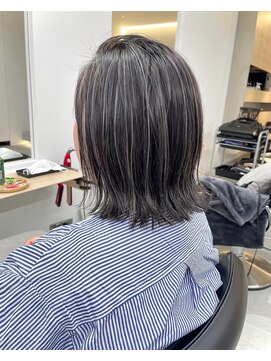 グラフ 銀座(GRAFF) 大人可愛い20代30代コントラストハイライト/ボブ/切りっぱなし