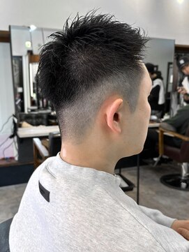 アイリーヘアデザイン(IRIE HAIR DESIGN) 【IRIE HAIR赤坂】アップバングショートフェードスタイル