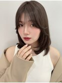 ★切りっぱなしエアリーボブくびレイヤーグレージュ門口直詳